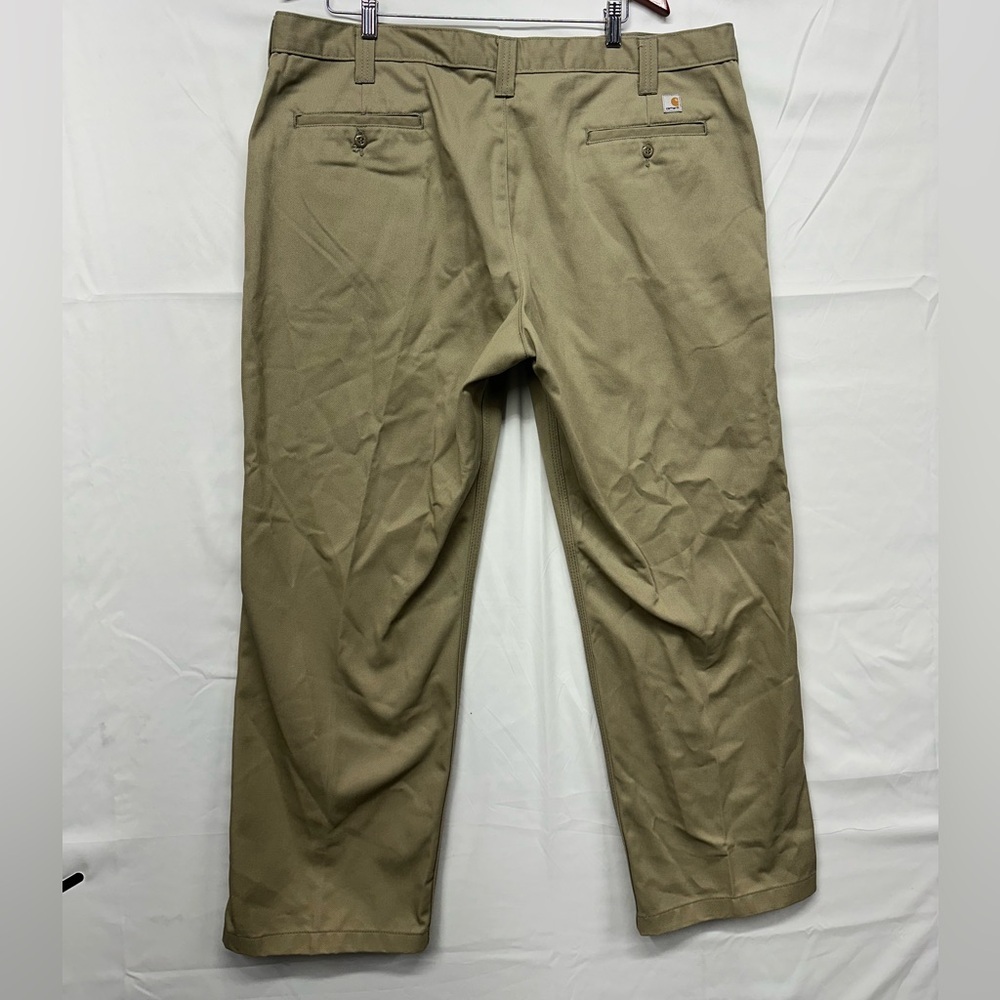 Carhartt B290 Work Pants Khaki Twill 42x30 Durable Men’s Workwear Streetwear - Picture 2 of 9